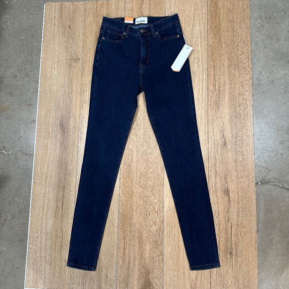 NWT DUER Women's Performance Denim High Rise Skinny in Dark Stone 27" x 31" - Picture 2 of 11
